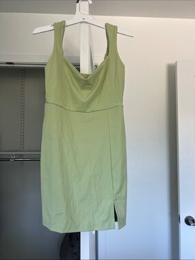 Target Light Green Sleeveless Cowl Neck Mini Dress